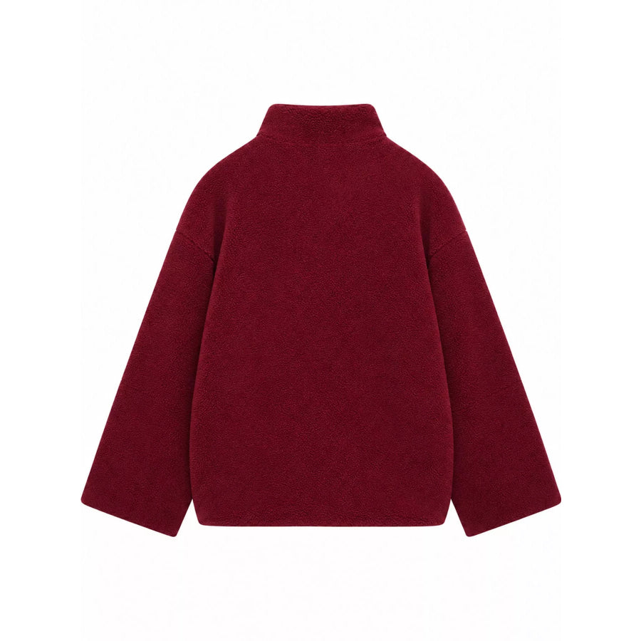 Oversized Cozy Sherpa Fleece Zip-Up Jacket Apparel and Accessories