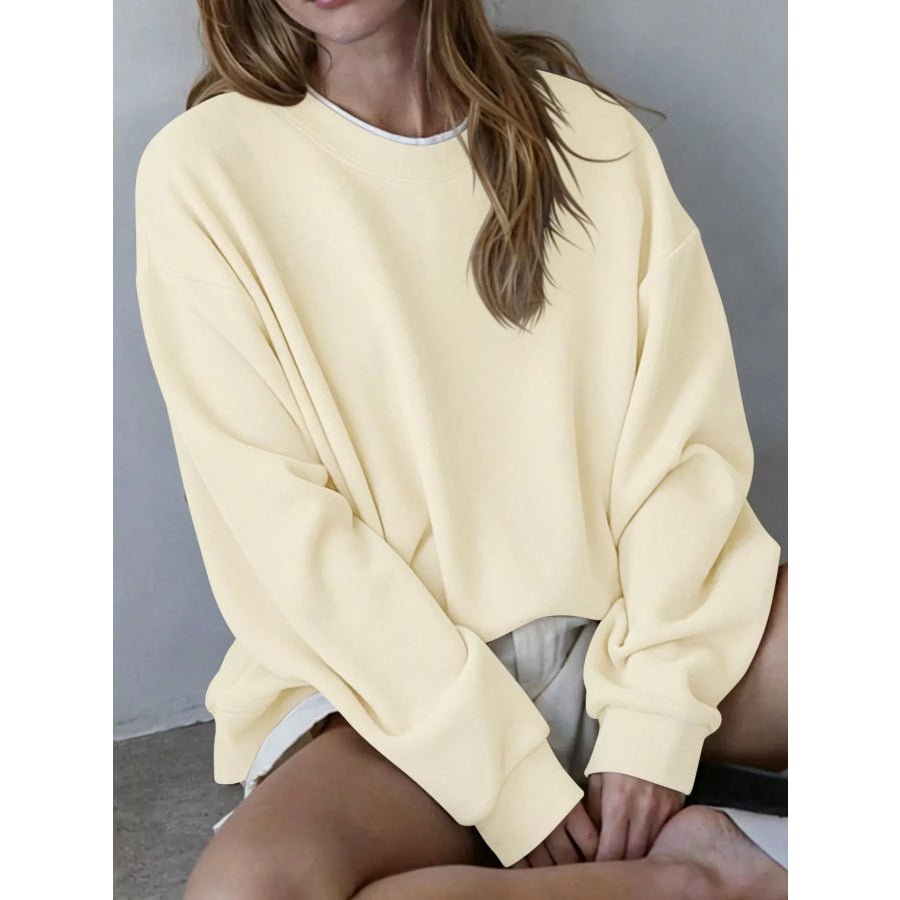 Oversized Crew Neck Sweatshirt Apparel and Accessories