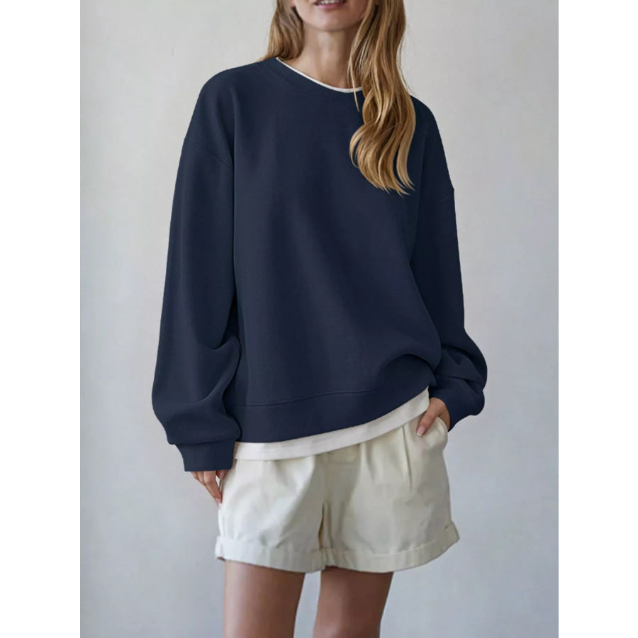 Oversized Crew Neck Sweatshirt Apparel and Accessories