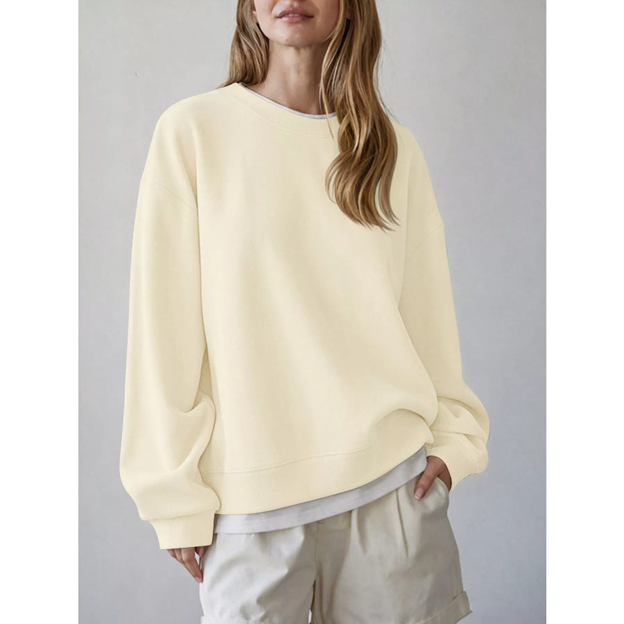 Oversized Crew Neck Sweatshirt Apparel and Accessories