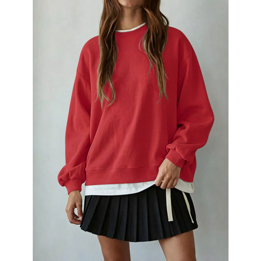 Oversized Crew Neck Sweatshirt Apparel and Accessories