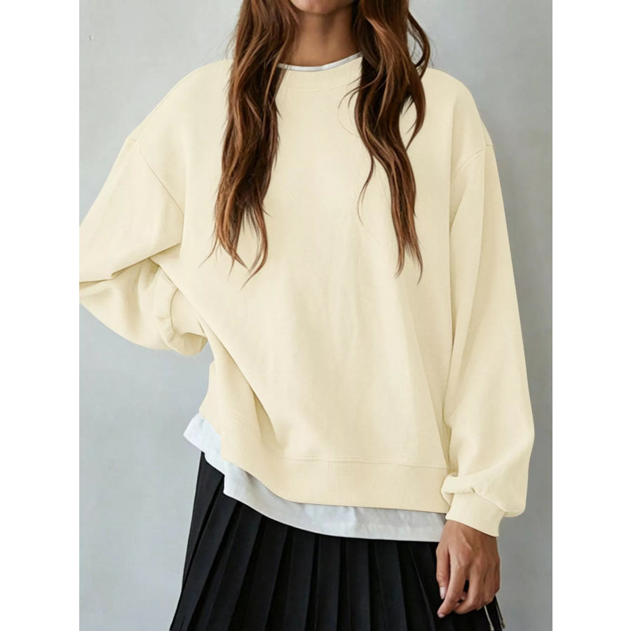Oversized Crew Neck Sweatshirt Apparel and Accessories