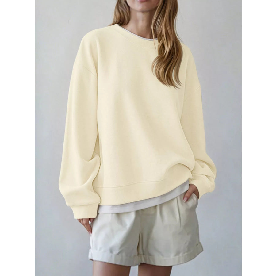 Oversized Crew Neck Sweatshirt Apparel and Accessories