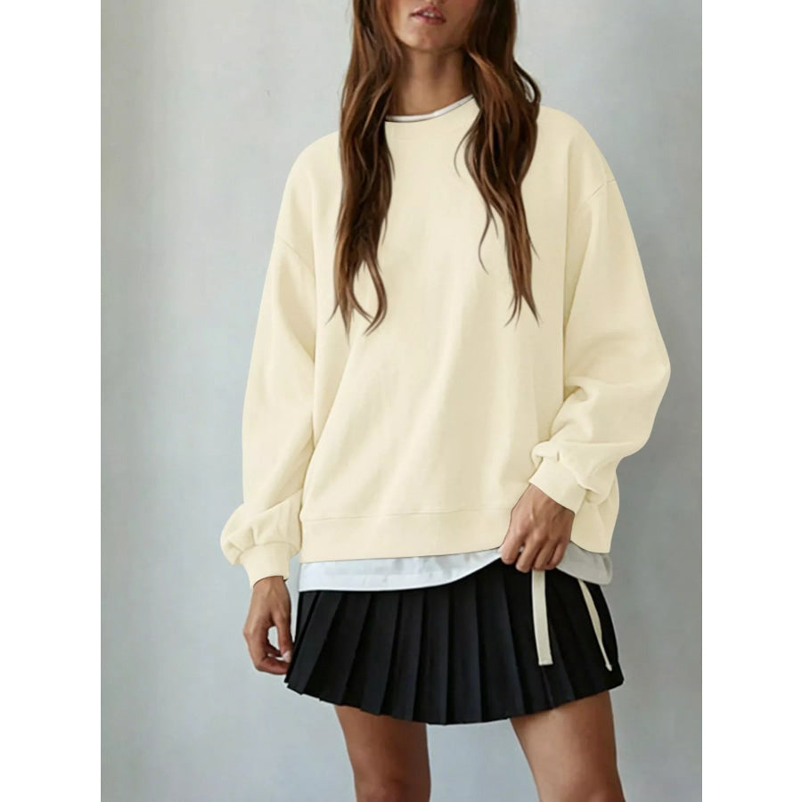Oversized Crew Neck Sweatshirt Apparel and Accessories