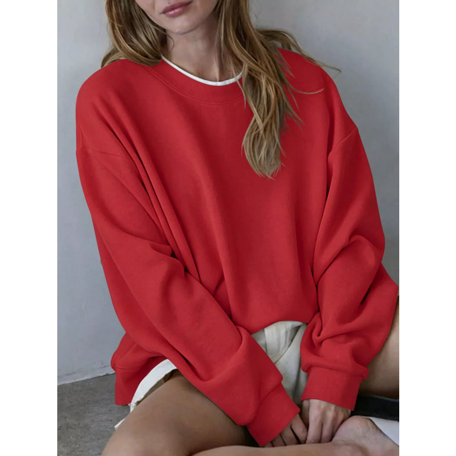 Oversized Crew Neck Sweatshirt Apparel and Accessories