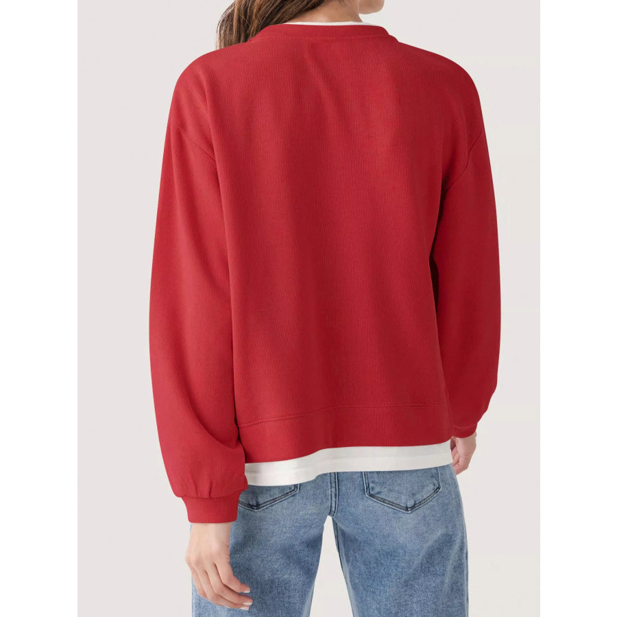 Oversized Crew Neck Sweatshirt Apparel and Accessories