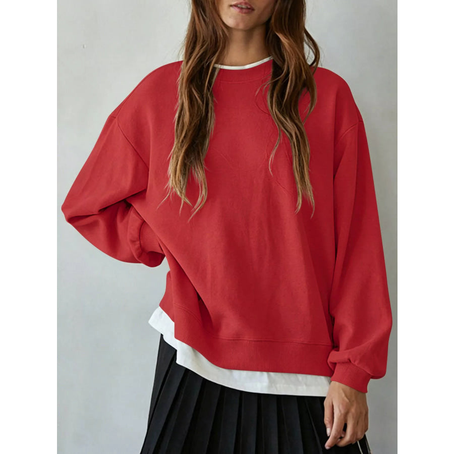 Oversized Crew Neck Sweatshirt Apparel and Accessories