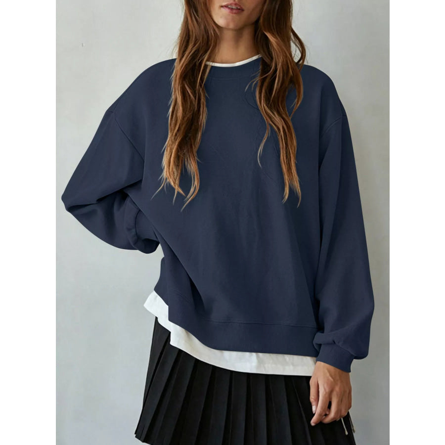 Oversized Crew Neck Sweatshirt Apparel and Accessories