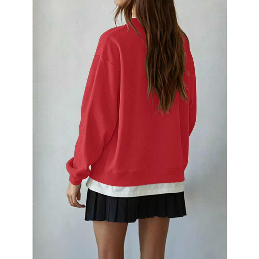 Oversized Crew Neck Sweatshirt Apparel and Accessories