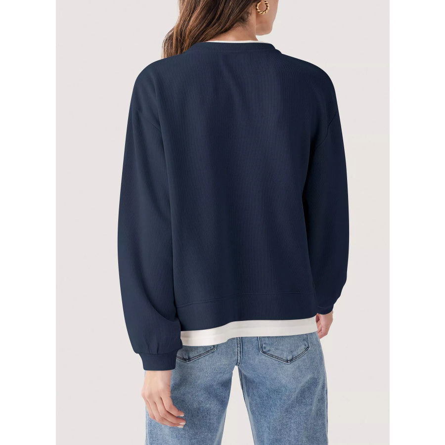 Oversized Crew Neck Sweatshirt Apparel and Accessories