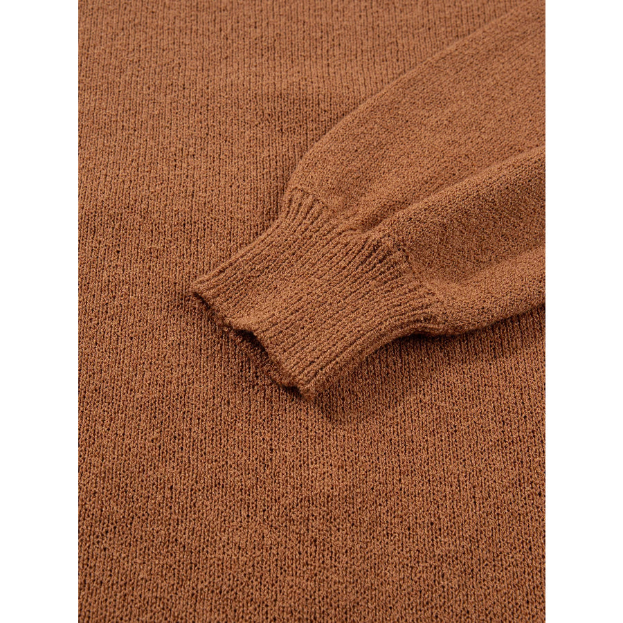 Oversized Drop Shoulder Round Neck Christmas Sweater Apparel and Accessories