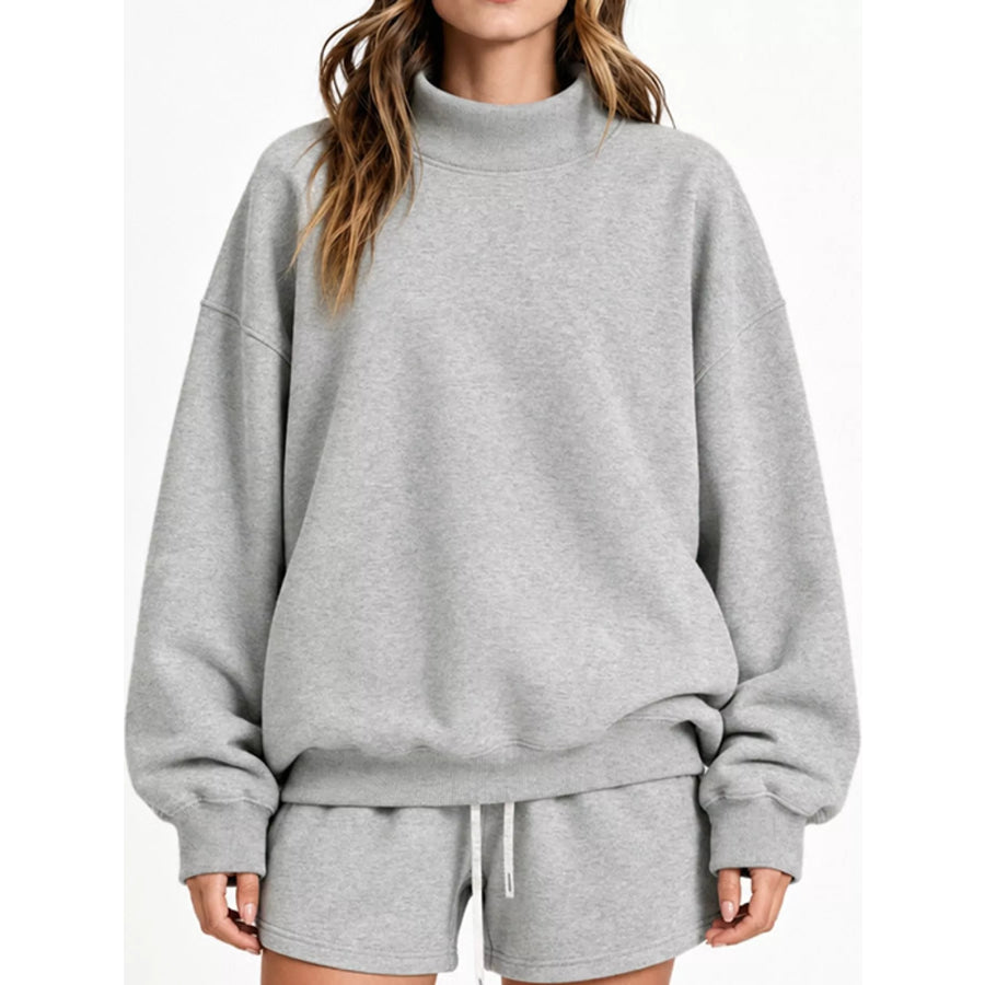 Oversized Dropped Shoulder Sweatshirt Gray / XS Apparel and Accessories