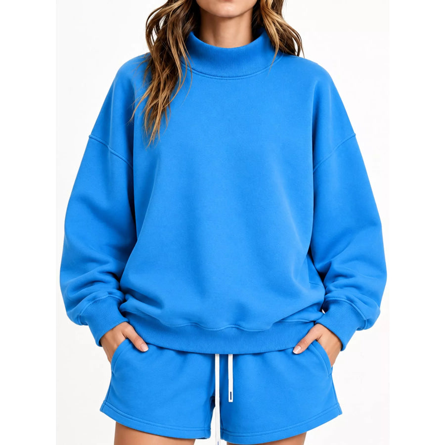 Oversized Dropped Shoulder Sweatshirt Sky Blue / XS Apparel and Accessories