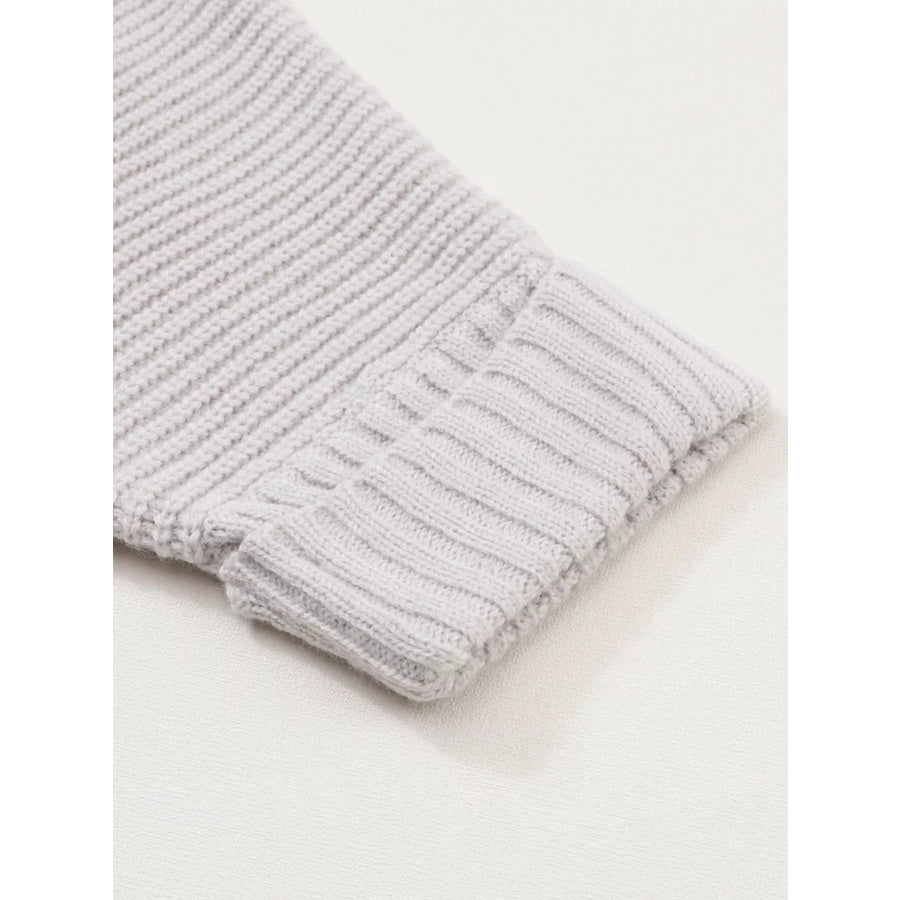 Oversized Fold Over Sleeve Open Front Cardigan Apparel and Accessories