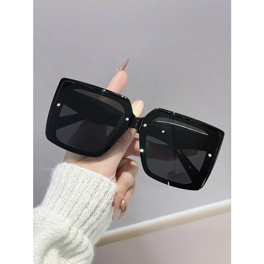 Oversized Gradient Square Sunglasses Black / One Size Apparel and Accessories