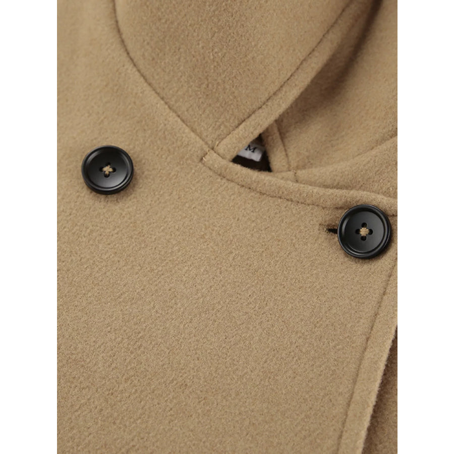 Oversized Lapel Collar Button-Down Coat Apparel and Accessories
