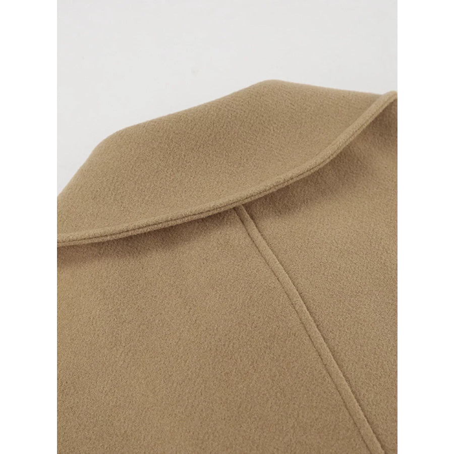 Oversized Lapel Collar Button-Down Coat Apparel and Accessories
