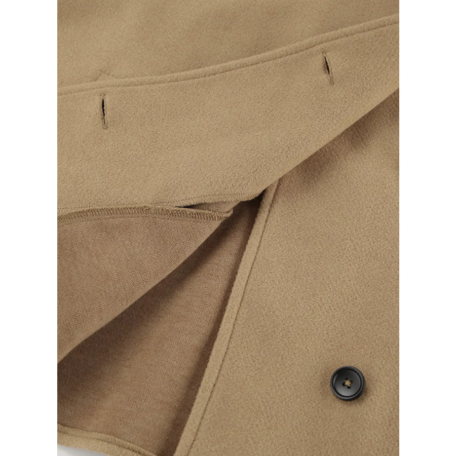 Oversized Lapel Collar Button-Down Coat Apparel and Accessories
