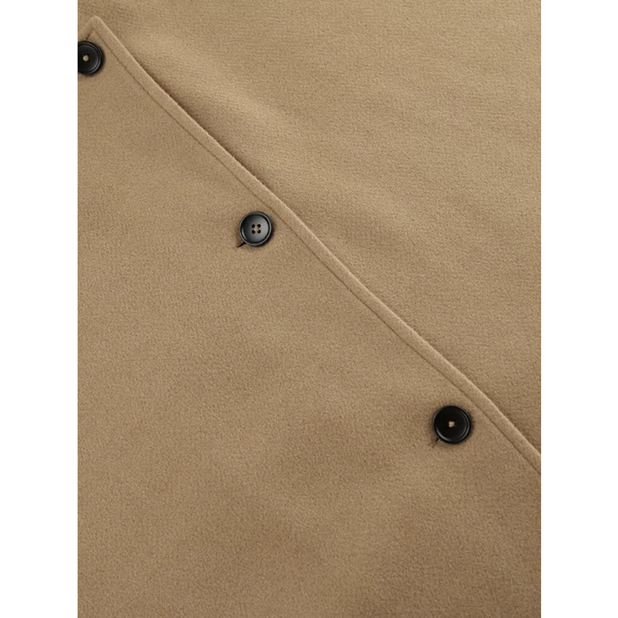 Oversized Lapel Collar Button-Down Coat Apparel and Accessories