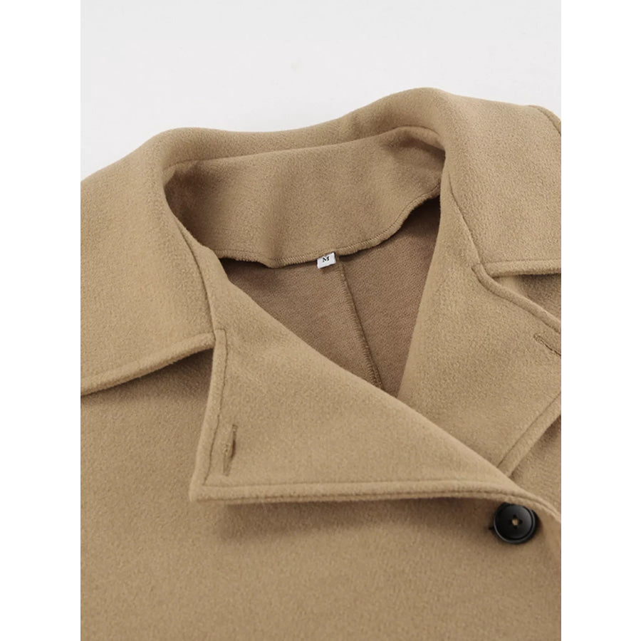 Oversized Lapel Collar Button-Down Coat Apparel and Accessories