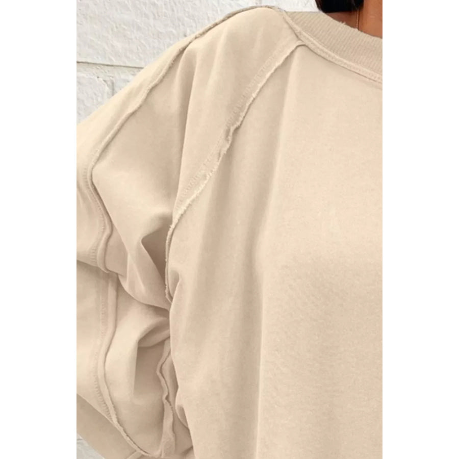 Oversized Long Sleeve Crewneck Sweatshirt Apparel and Accessories