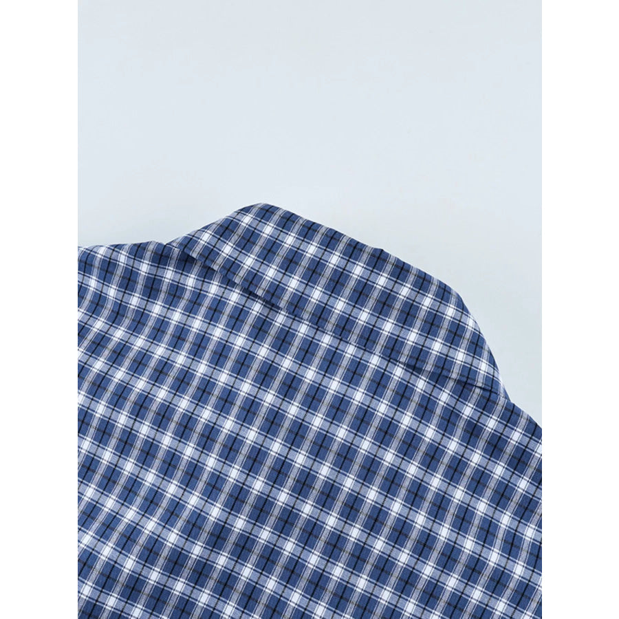 Oversized Plaid Button Up Shirt Apparel and Accessories
