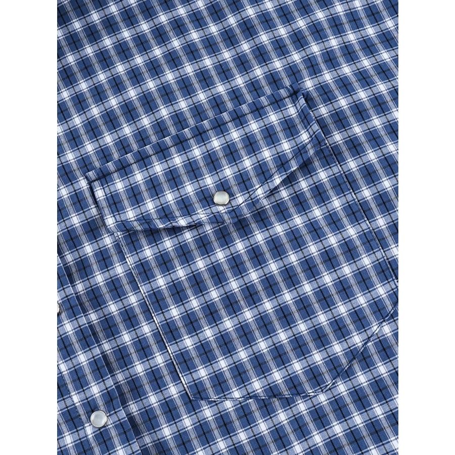 Oversized Plaid Button Up Shirt Apparel and Accessories