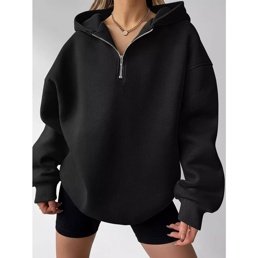 Oversized Quarter-Zip Hoodie Apparel and Accessories