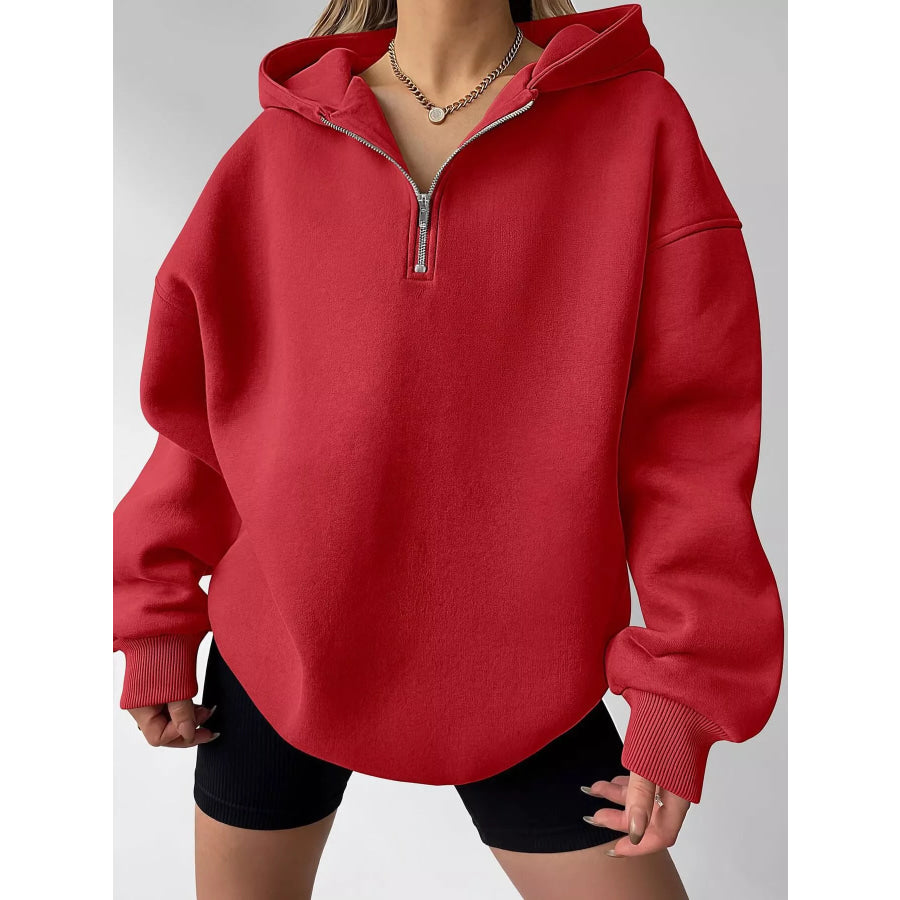 Oversized Quarter-Zip Hoodie Apparel and Accessories