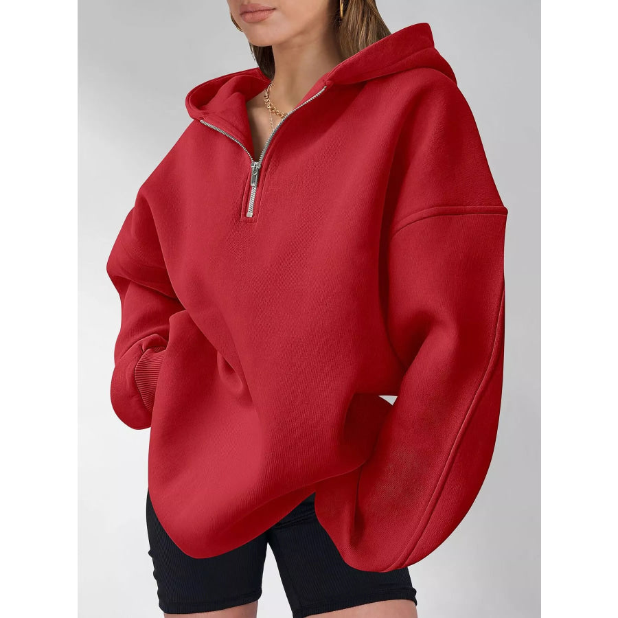 Oversized Quarter-Zip Hoodie Apparel and Accessories