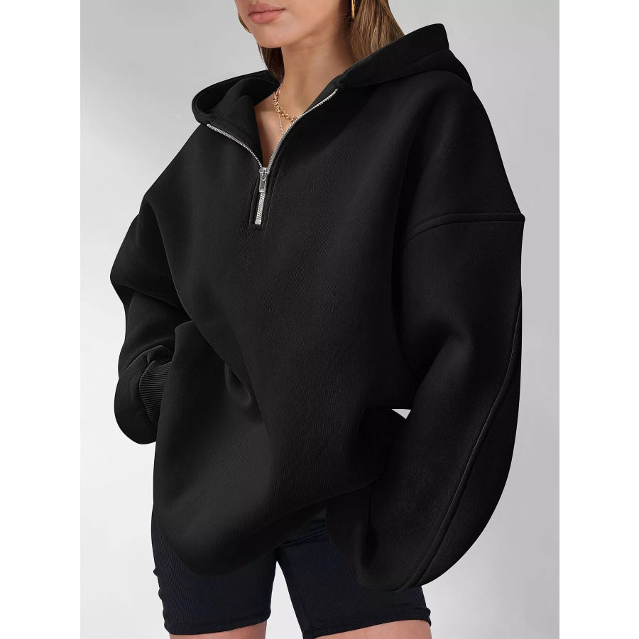 Oversized Quarter-Zip Hoodie Apparel and Accessories