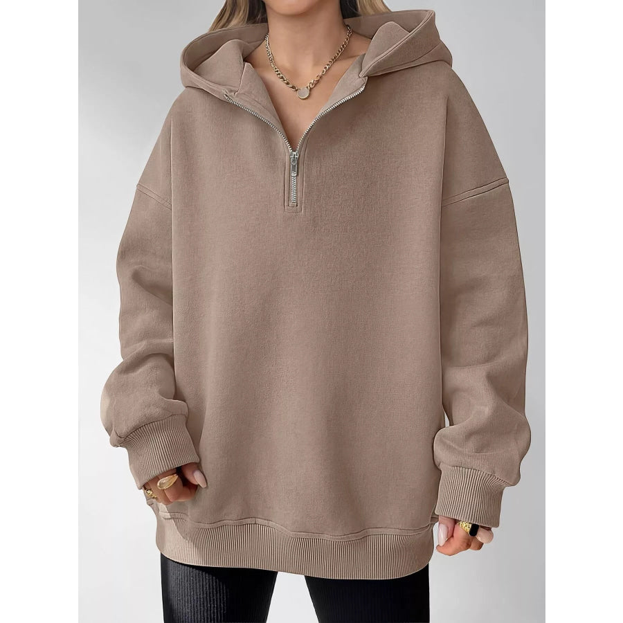 Oversized Quarter-Zip Hoodie Apparel and Accessories