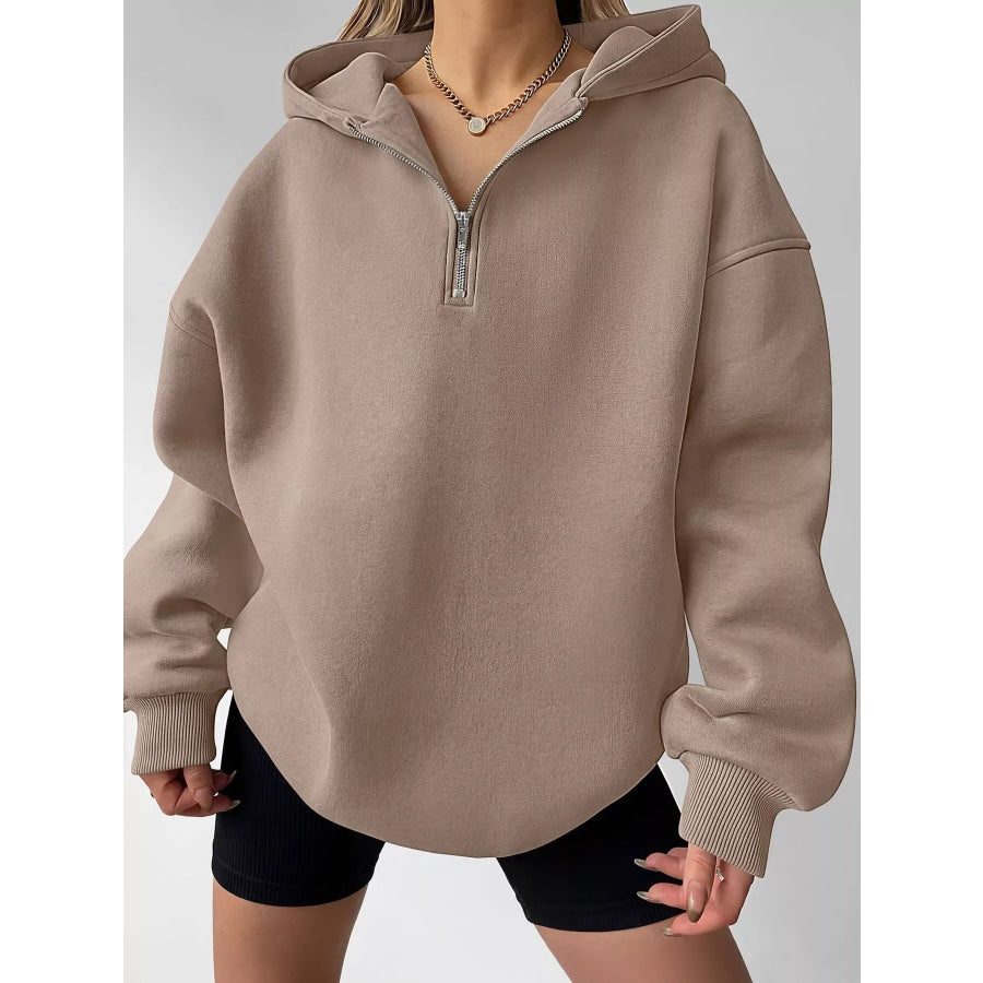Oversized Quarter-Zip Hoodie Apparel and Accessories
