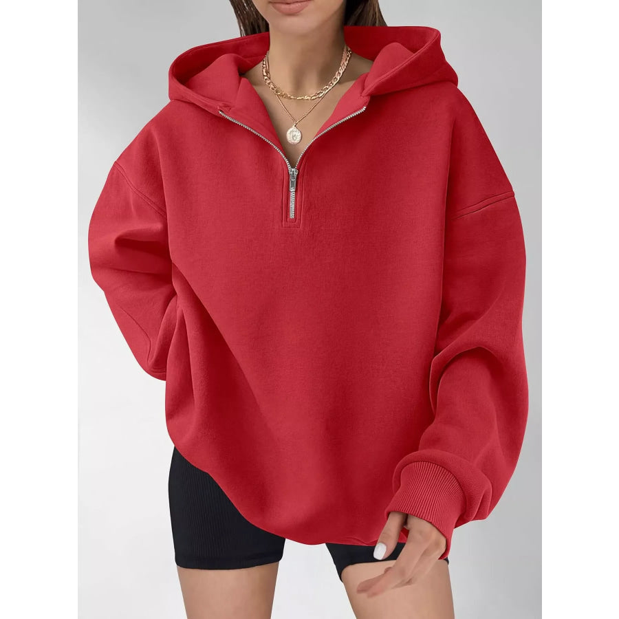Oversized Quarter-Zip Hoodie Apparel and Accessories