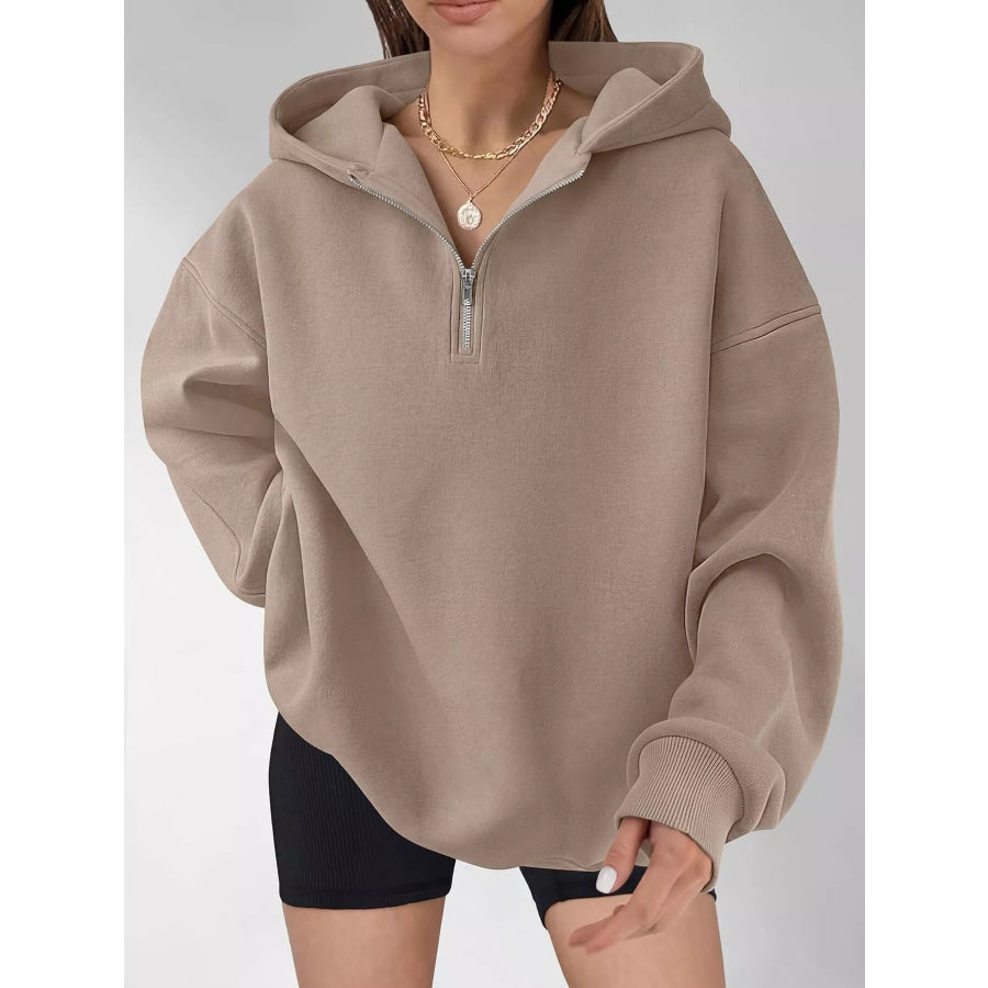 Oversized Quarter-Zip Hoodie Apparel and Accessories