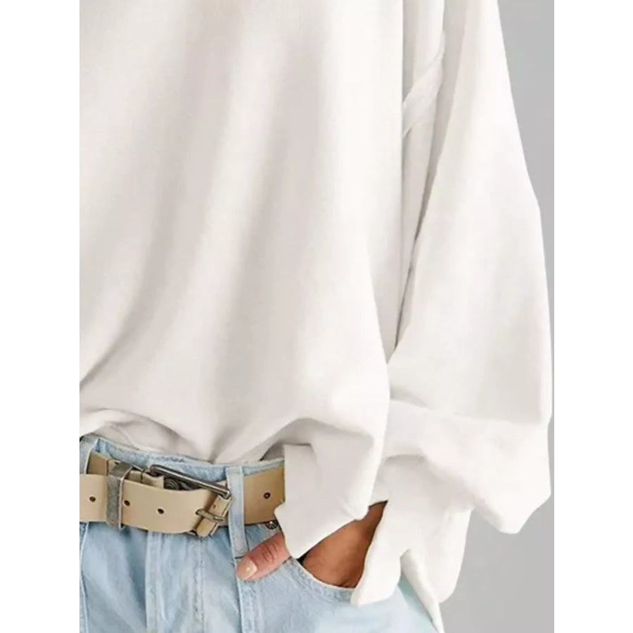 Oversized Relaxed Fit Crew Neck Sweatshirt Apparel and Accessories