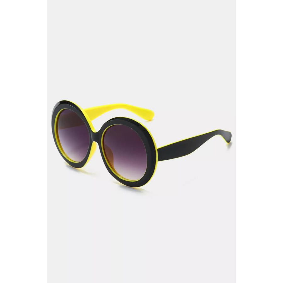 Oversized Round Frame Fashion Sunglasses Style D / One Size Apparel and Accessories
