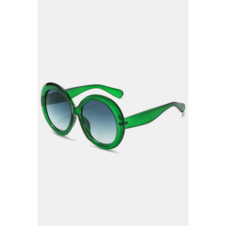 Oversized Round Frame Fashion Sunglasses Style F / One Size Apparel and Accessories