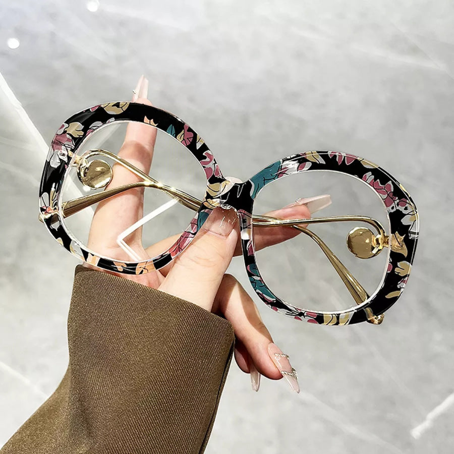 Oversized Round Frame Sunglasses Transparent / One Size Apparel and Accessories