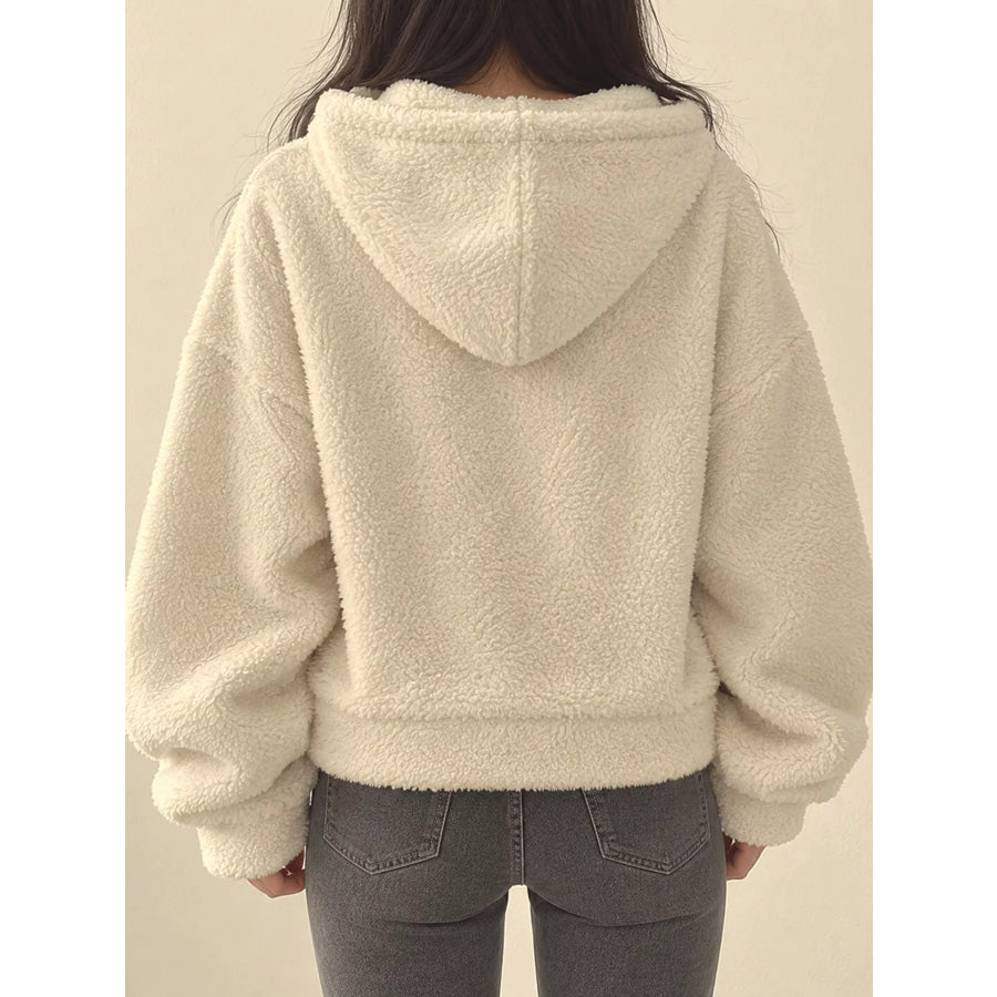 Oversized Sherpa Zip-Up Hoodie Apparel and Accessories