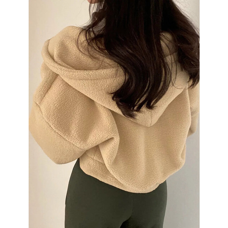 Oversized Sherpa Zip-Up Hoodie Apparel and Accessories