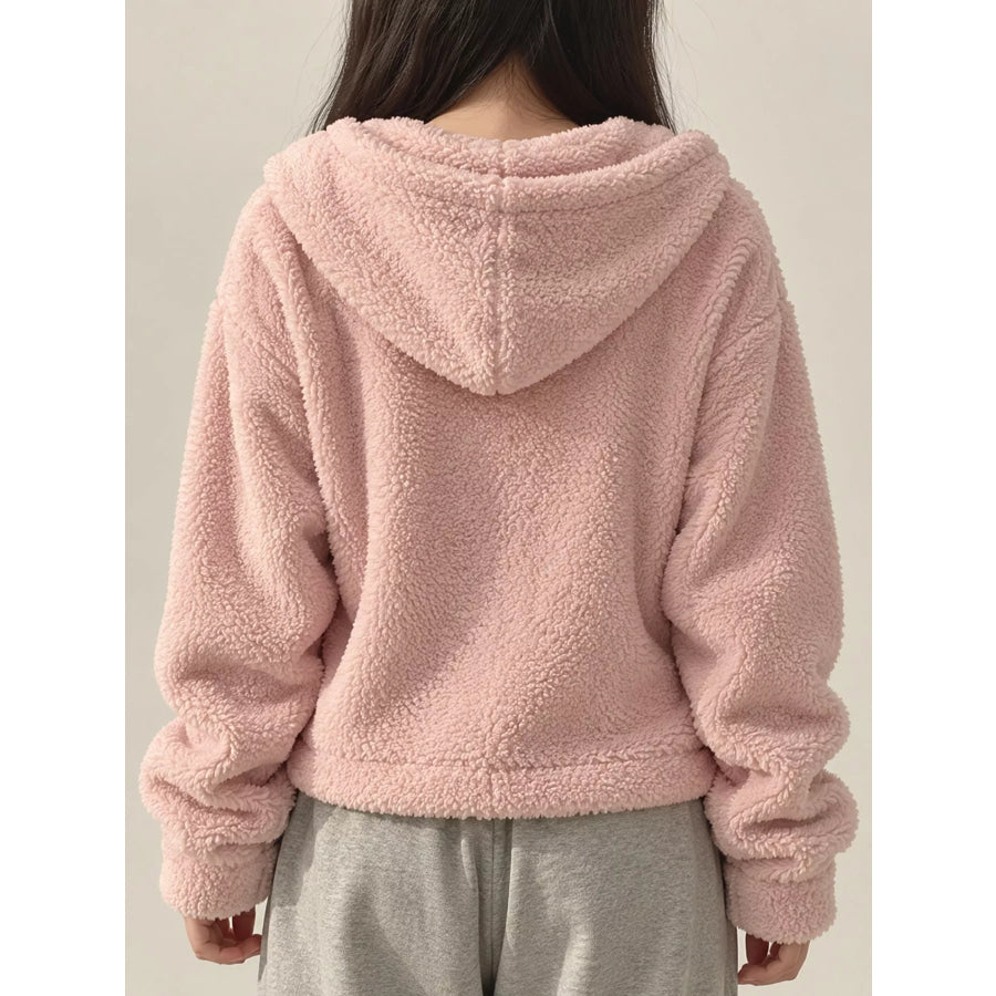 Oversized Sherpa Zip-Up Hoodie Apparel and Accessories
