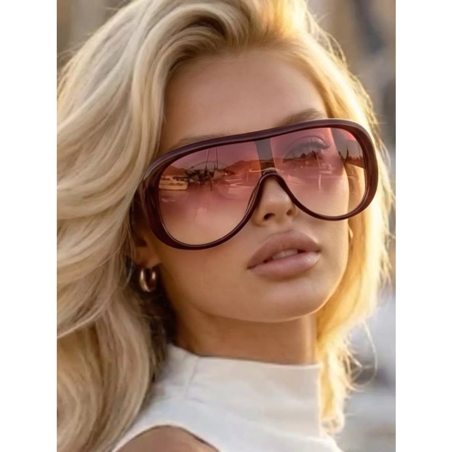 Oversized Sunglasses with Tinted Lenses Style D / One Size Apparel and Accessories