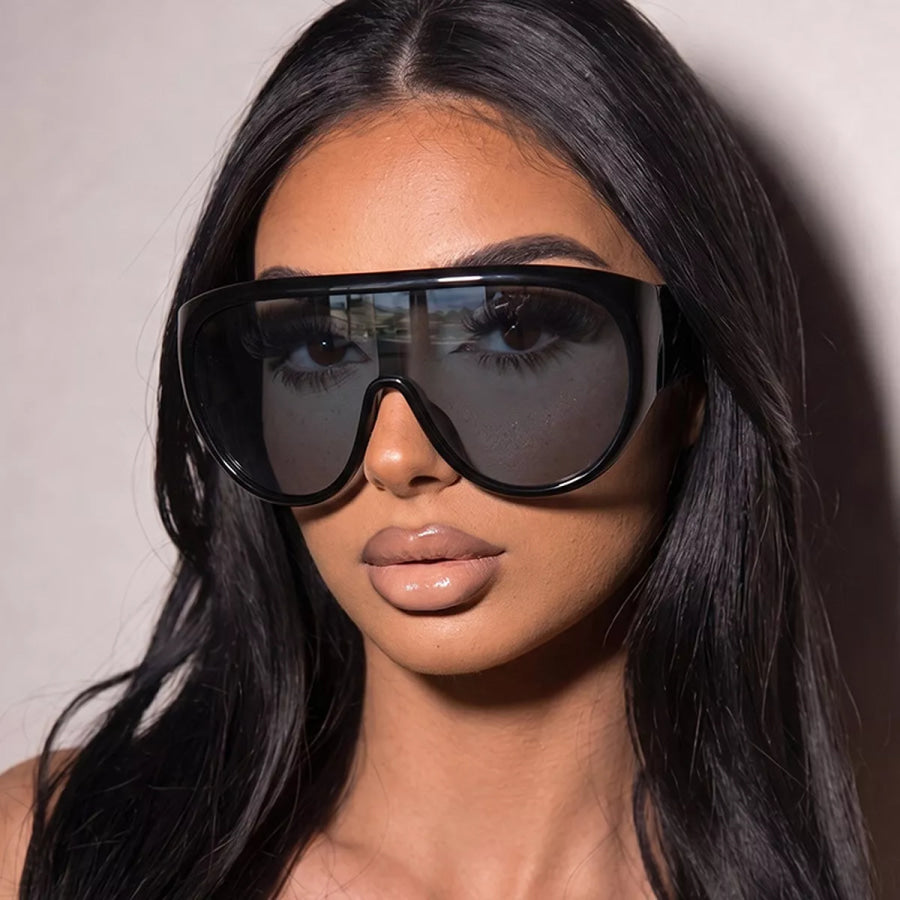 Oversized Tinted Lenses Sunglasses Black / One Size Apparel and Accessories