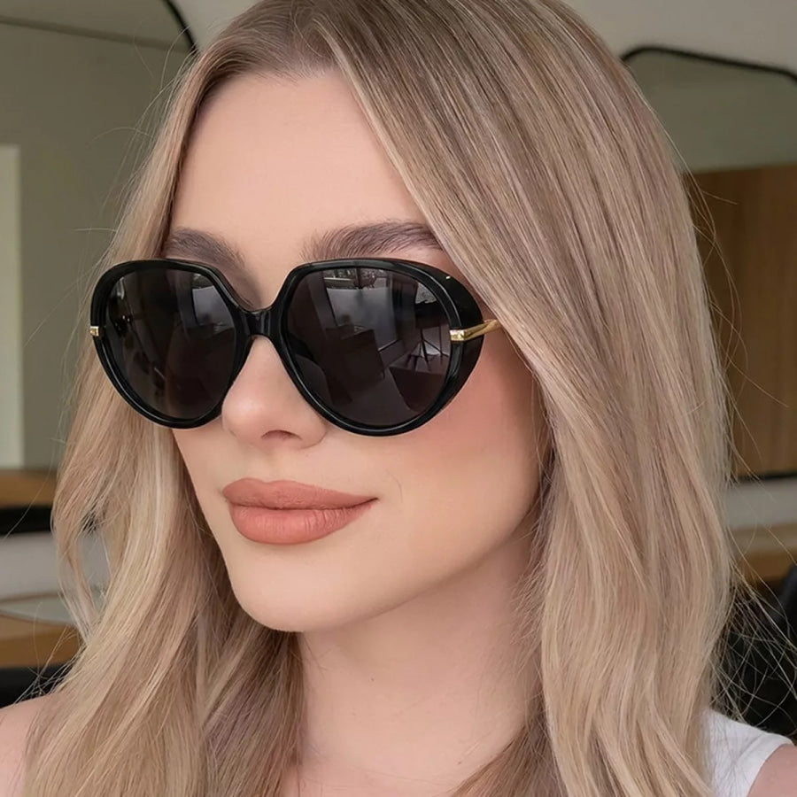 Oversized Tinted Lenses Sunglasses Black / One Size Apparel and Accessories