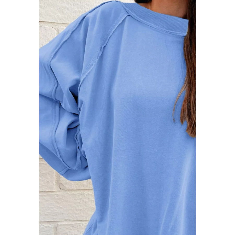 Oversized Washed Crewneck Sweatshirt Apparel and Accessories