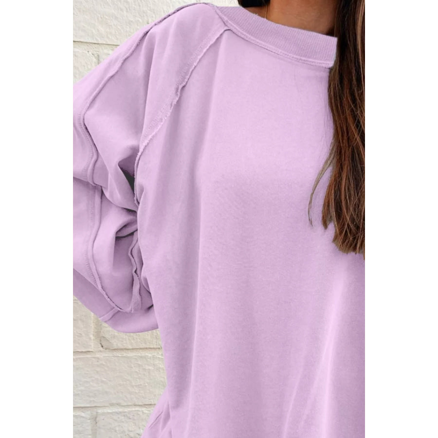 Oversized Washed Crewneck Sweatshirt Apparel and Accessories