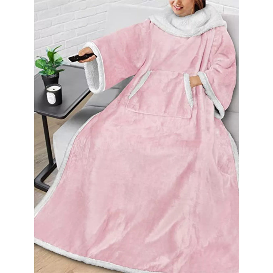 Oversized Wearable Blanket Hoodie Lounge Nightgown Pink / One Size Apparel and Accessories