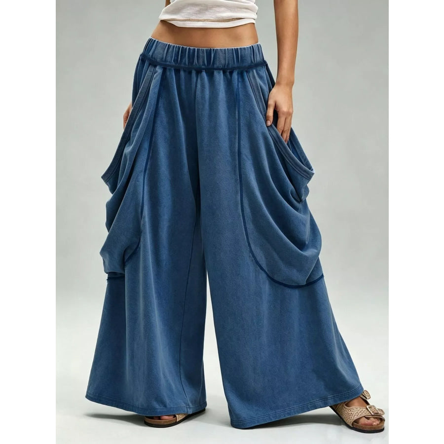 Oversized Wide-Leg Cargo Pants Apparel and Accessories