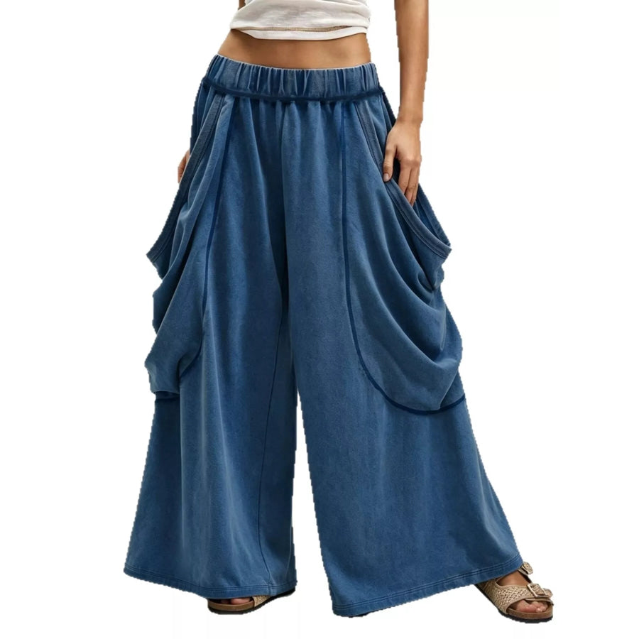 Oversized Wide-Leg Cargo Pants Apparel and Accessories